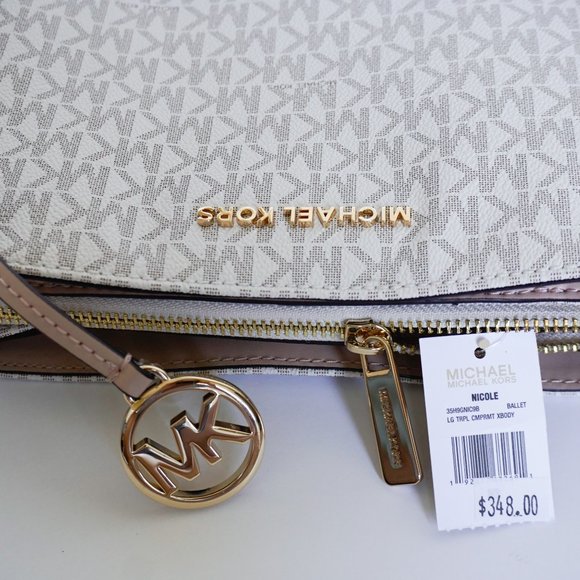 Michael Kors Nicole Crossbody Bg MK Vanilla Ballet - Picture 9 of 9
